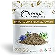 Organic Traditions Sprouted Chia Seeds and Flax Seed Powder, Non-GMO Superfood, 227g/8oz Bag