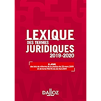Lexique des termes juridiques 2019-2020 - 27e éd. (Lexiques) (French Edition) book cover