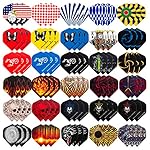 UZOPI 30 Sets Standard Dart Flights Durable PET and Laser Flights for Steel Tip Darts, Perfect Accessories Equipment Supplies for Dart Games