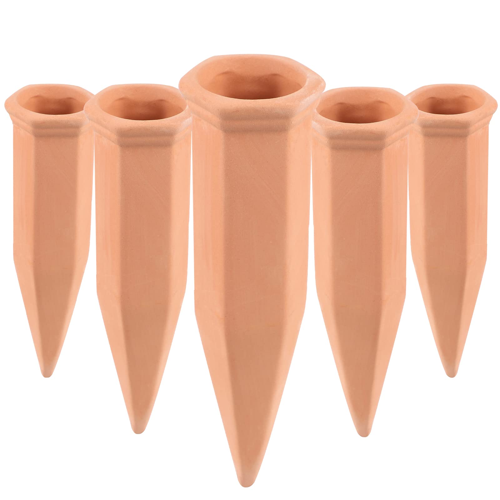 EXLECO Pack of 5 Clay Cones Watering Plants Watering Ball Plants Water Dispenser Clay Automatic Watering Indoor Plants Watering Cone Irrigation System Ball Shower for Indoor Plants Balcony Boxes