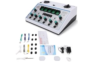 SEANESZTI KWD808-I Electric Acupuncture Stimulator Machine, 110V Electric Impulse Acupuncture Treatment, 100-240V 6 Output Patch Massager, 500-1060hpa Electrotherapy Acupuncture Instrument Pulse Electrotherapy