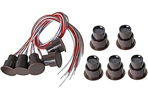 MEI Magnetic Reed Switch NC/NO Recessed Wired Door Window Alarm, Magneti Door Switch, Contact Sensor, for Home Security and Burglar Alarm Magnetic Reed Switch,Sets of 5