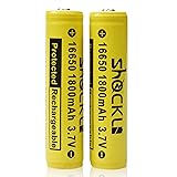 funkawa (2- Pack) Shockli 16650 1800mAh