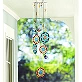YUFENG Wind Chimes Outdoor Decor, Metal Memorial Windchimes Hanging Decoration for Garden Home Yard and Christmas Tree, 23.5'' Metal Flower Ornament Christmas Decor