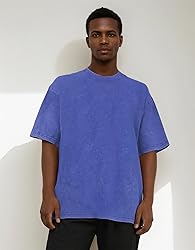 Suvipnee Men's Acid Wash T-Shirts Oversized Unisex