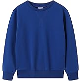 Spring&Gege Youth Basic Sport Crewneck Pullover Sweatshirts for Children（3-14 Years）