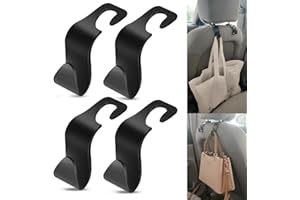 KT Deals Car Seat Headrest Hook, 4 Pack Universal Auto Seat Hooks Hanger for Purses and Bags for Car Space Saving Backseat Hooks Handbag Clothes Coats Grocery Bags Organizer for Vehicle