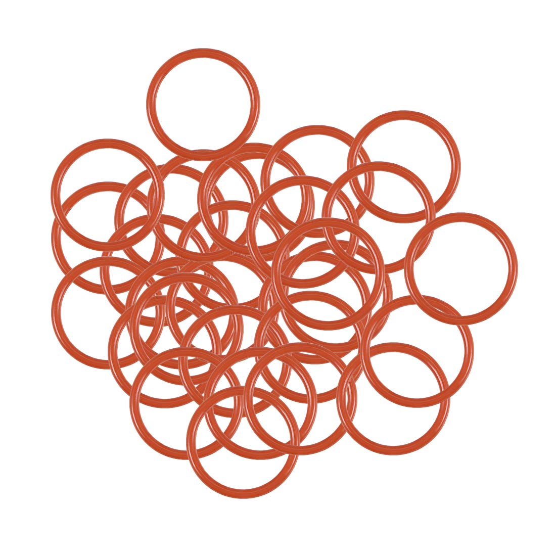 sourcing map Silicone O-Ring, 10.5mm OD, 8.5mm ID, 1mm Width, VMQ Seal Rings Gasket, Red, Pack of 30