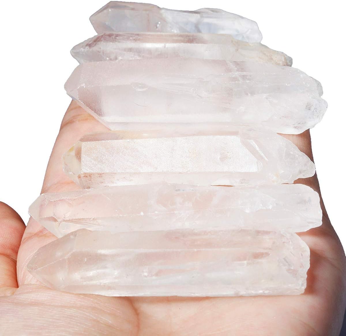 rockcloud 1.5-3" Natural Irregular Rock Quartz Chakra Healing Stone Specimen Pack of 5: Home & Kitchen