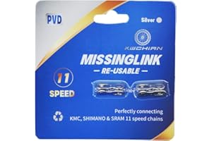 KWCHIAN Bike/E-Bike Chian Quick Link 8,9,10,11-Road & Mountain Bicycle Chain Missing Link for Shimano SRAM KMC Chian- Silver(New Blue Packing) (1 Set, 11 Speed)