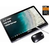 Samsung Chromebook Plus V2 360 2-in-1 Laptop w/Dual Webcam (12.2" FHD+ Touchscreen,Intel Celeron 3965Y, 4GB RAM, 64GB eMMC+64GB SD Card, Stylus Pen) Student, Home &amp; Education, IST SD Card, Chrome OS