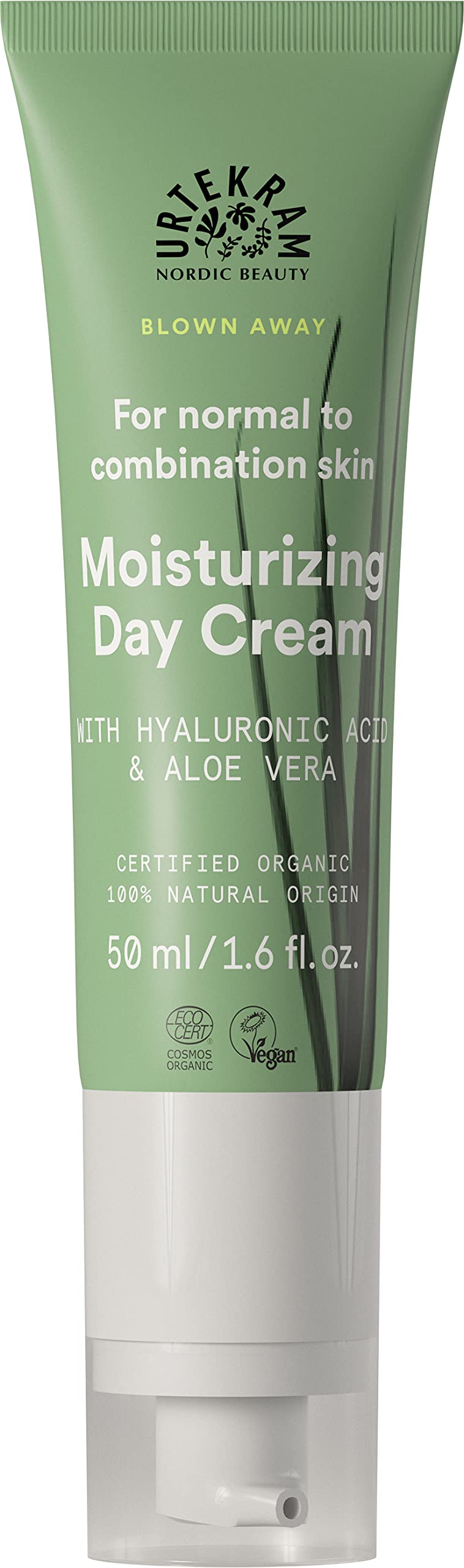 Urtekram Day Creme - Wild Lemongrass - Normal to Combination Skin - 50 ml, Vegan,Organic, Moisturizing, Natural Origin