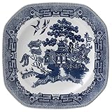 Johnson Brothers Willow Blue Dinnerware Square Salad Plate, 7.75