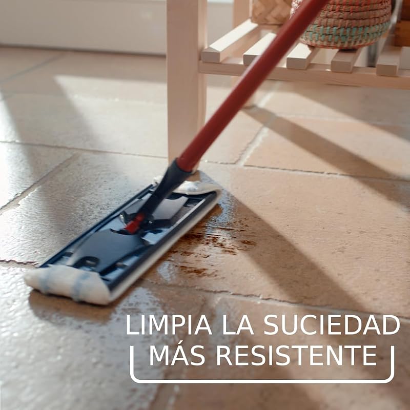 H2Pro Sistema de Mopa Plana, Microfibra Gris y Azul