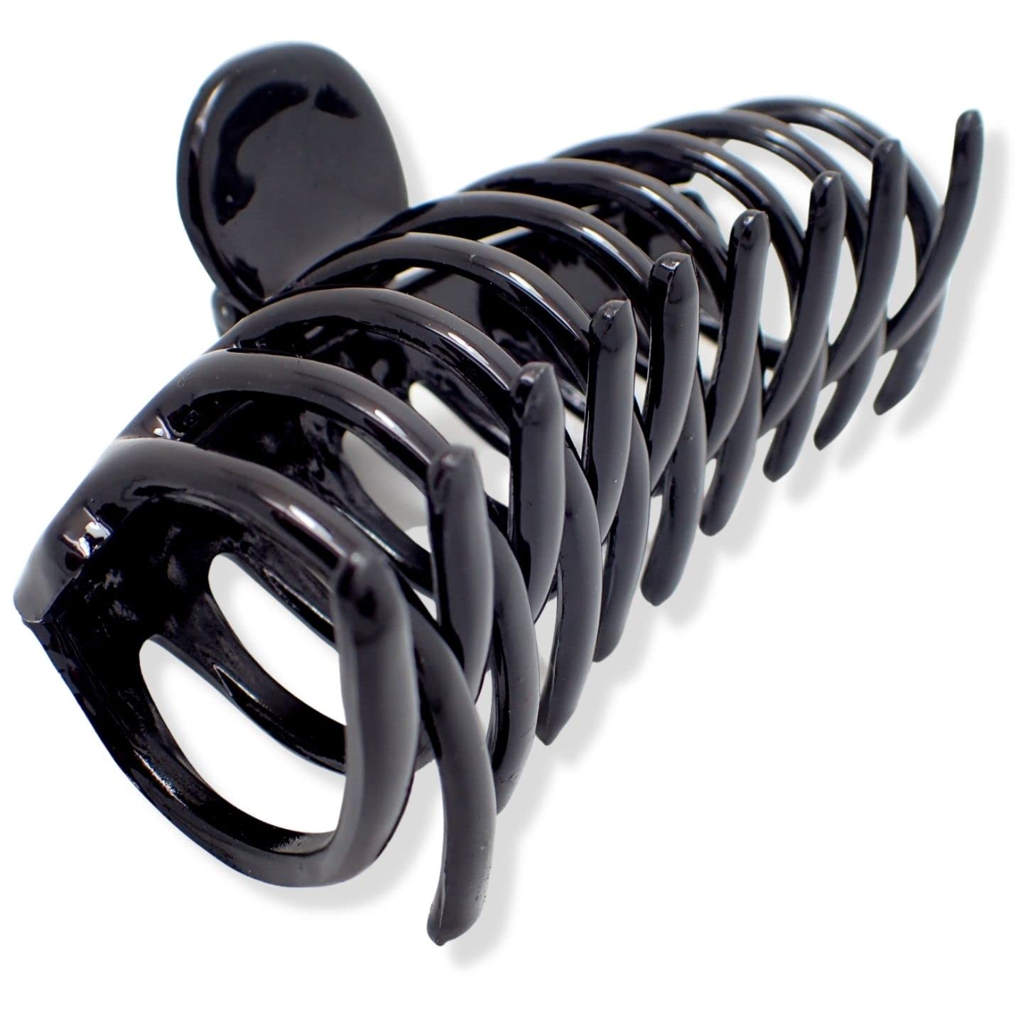Topkids Accessories 9cm/3.5" Hair Claw Clips for Women and Girls, Hair Clips Women Hair Claws Hair Accessories for Women Large Claw Clip Hair Clips for Girls (Black)