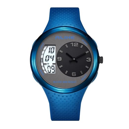 Blue Color Analog Mens Watch with Metal Chain: LWM-SVT-030707