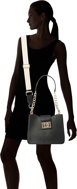 Borsa a spalla Donna, Nero, Taglia unica