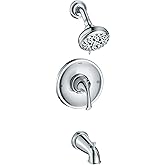 Moen Idora Chrome Posi-Temp Tub and Shower Set with Showerhead, Lever Handle, Tub Spout and Valve Included, 82115
