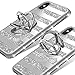 Maxdara Case for iPhone Xs Max Glitter Case Striped Ring Grip Holder Kickstand with Bling Sparkle Diamond Rhinestone Protective Bumper Luxury Pretty Fashion Girls Women XS Max Case 6.5 inches (Silver)