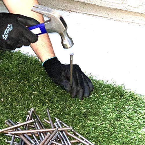 USA MADE - LARGE Synthetic Grass 6" Stakes (5 Pound) Non-Galvanized Thick 4-Gauge Professional Style, Will Rust for Extra Hold - Spikes for Artificial Turf & Landscape (Approximately 50 Nails Per Bag)