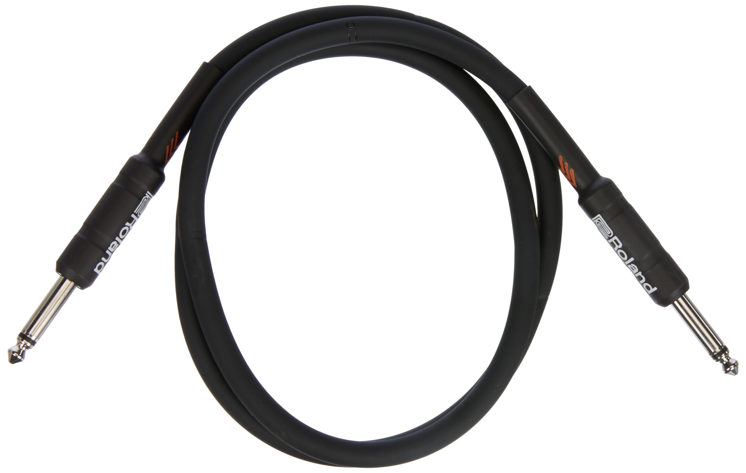 ROLAND Black Series Instrument Cable, Black, Length: 3Ft/1M