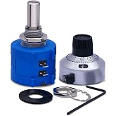 Taiss 3590S-2-103L 10K Potentiometer 10-Turn Multi Turn Rotary Wire Wound Precision Potentiometer, 10 Ring Adjustable Resistor Counting Dial Rotary Knob
