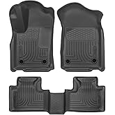 Husky Liners Weatherbeater Floor Mats | Fits 2016 - 2025 Dodge Durango; 2016 - 2021 Jeep Grand Cherokee; 2022 Jeep Grand Cherokee WK | Front & 2nd Row, 3-pc Black - 99151
