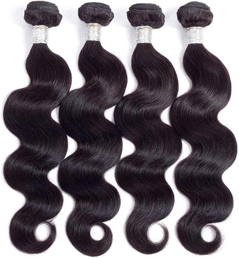 Vonar Hair Brazilian Body Wave Bundles 18 20 22 24inches Unprocessed Virgin Human Hair Extensions Body Wave Brazilian Hair Weave Bundles Natual Color