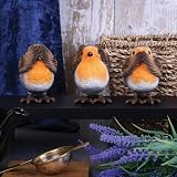Nemesis Now Three Wise Robins 8cm Resin Figurine Brown view 5