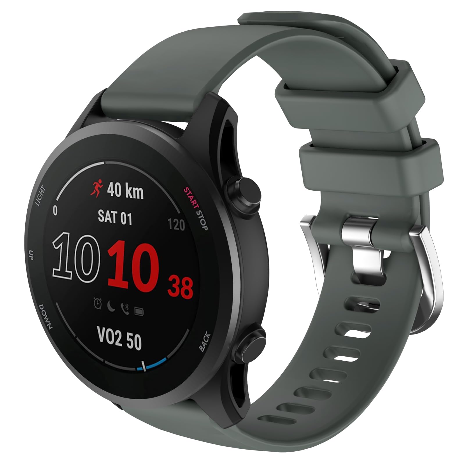 ISABAKE Strap for Forerunner 158/165/245/645 Music, 20mm Silicone Quick Release Watch Band for Vivoactive 3/Vivomove HR/Venu Sq