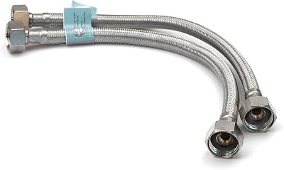 Xcel Home 1/2 in BSP Flexible Stainless Steel Hose Pair 300mm
