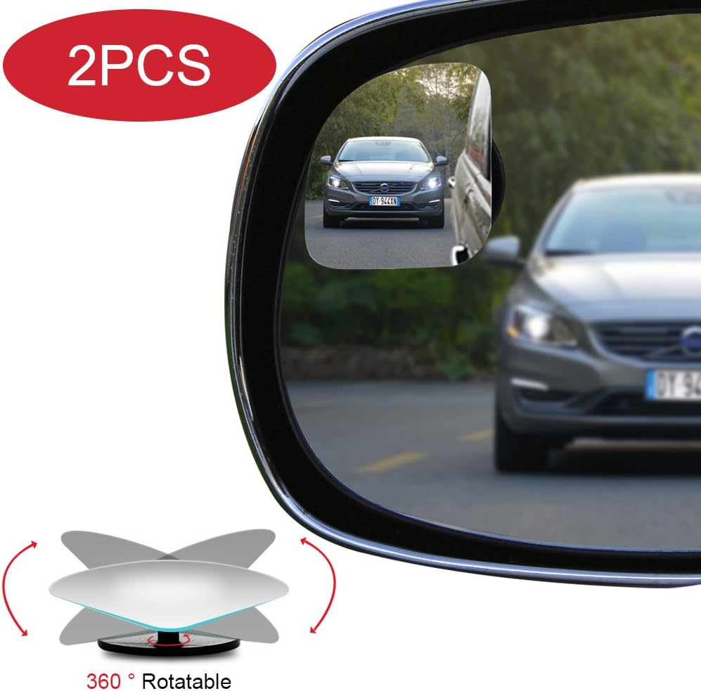 POMFW Blind Spot Mirror, Rearview Convex Adjustable Side