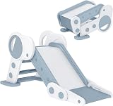 AIYAPLAY Toddler Slide Foldable Indoor Outdoor Grey PE PP 1.5-3 Years Old view 1