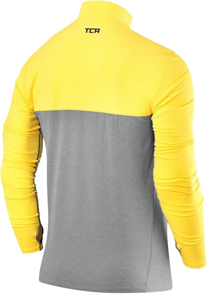 TCA Men's Fusion Pro Quickdry Long Sleeve Half-Zip Running Shirt: Clothing