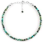 NJCRAFT Delicate Crystal Bead Bracelet – 2-4mm Tiny Faceted Gemstone Beads | Simple Elegant Stackable Bracelet for Women, Adjustable 7+1 Inch