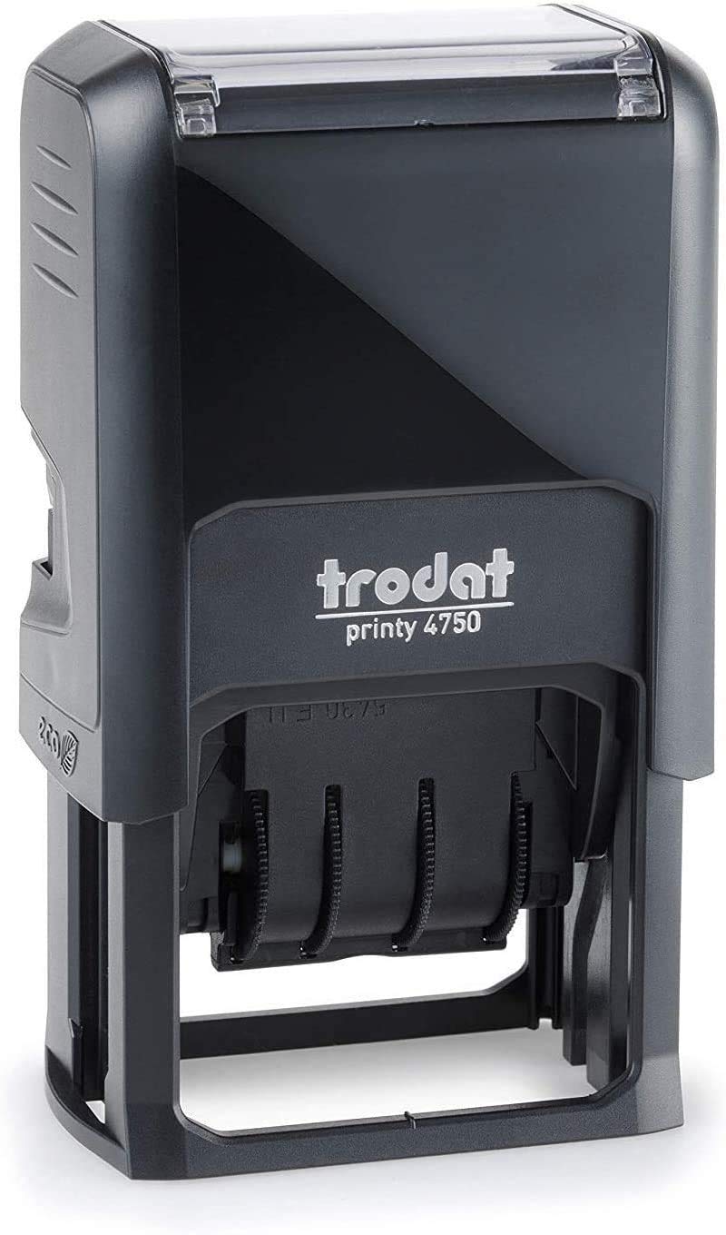 Trodat Printy 4750/L2 Date Display with Manual PAGATO Self-Inking Blue/Red