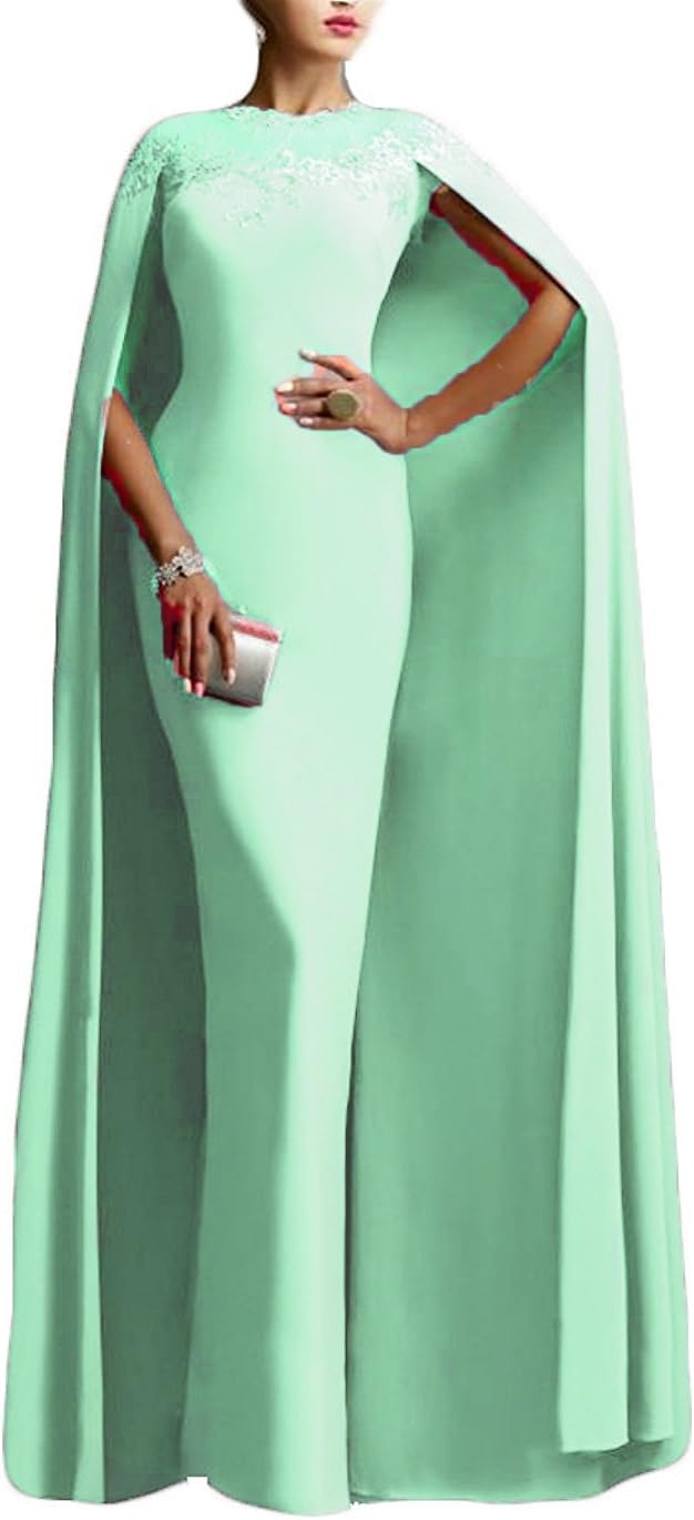 Ellenhouse Women's Long Mermaid Formal Gown Prom Evening Dresses With Cape El349