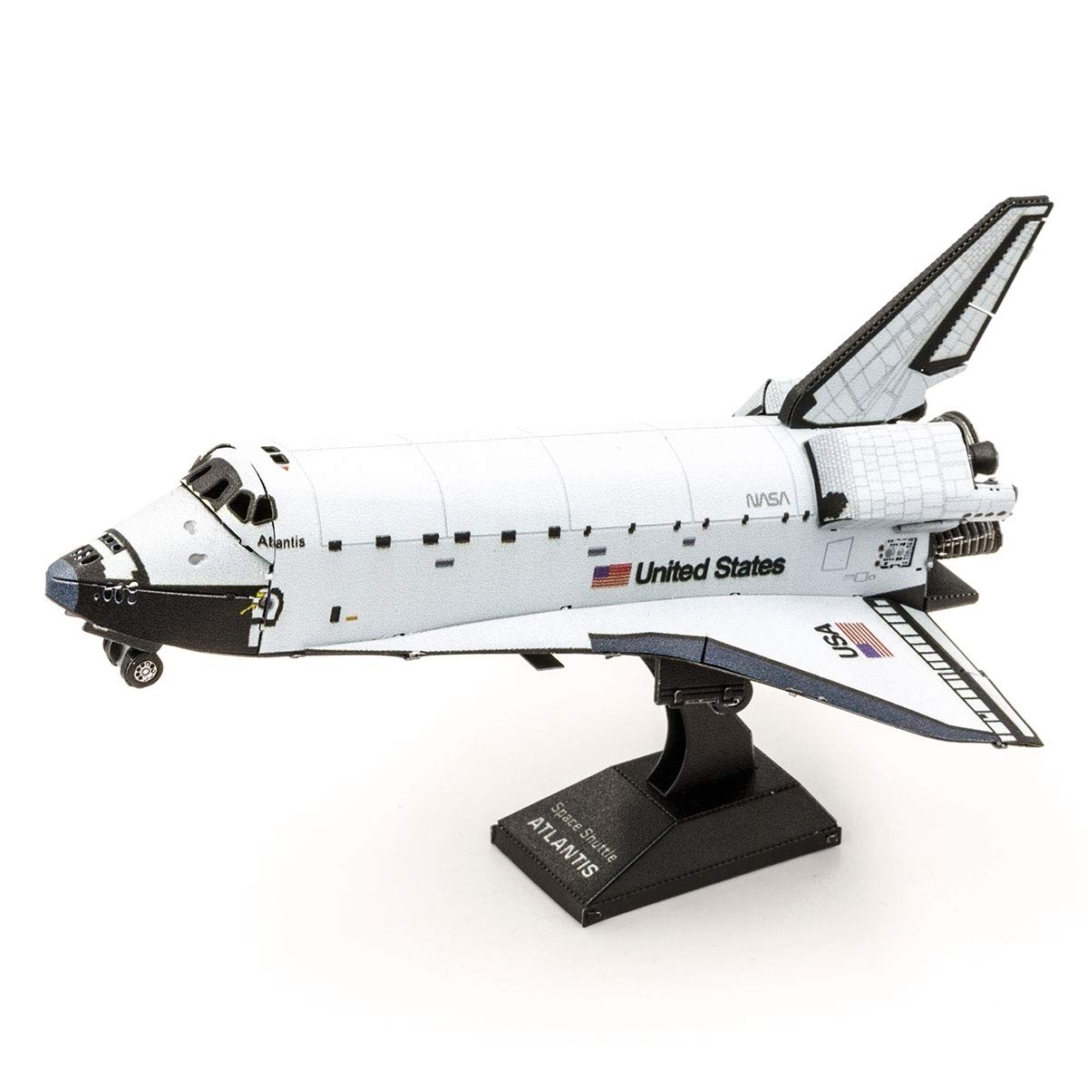 Fascinations Metal Earth Space Shuttle Atlantis Color Version 3D Metal Model Kit