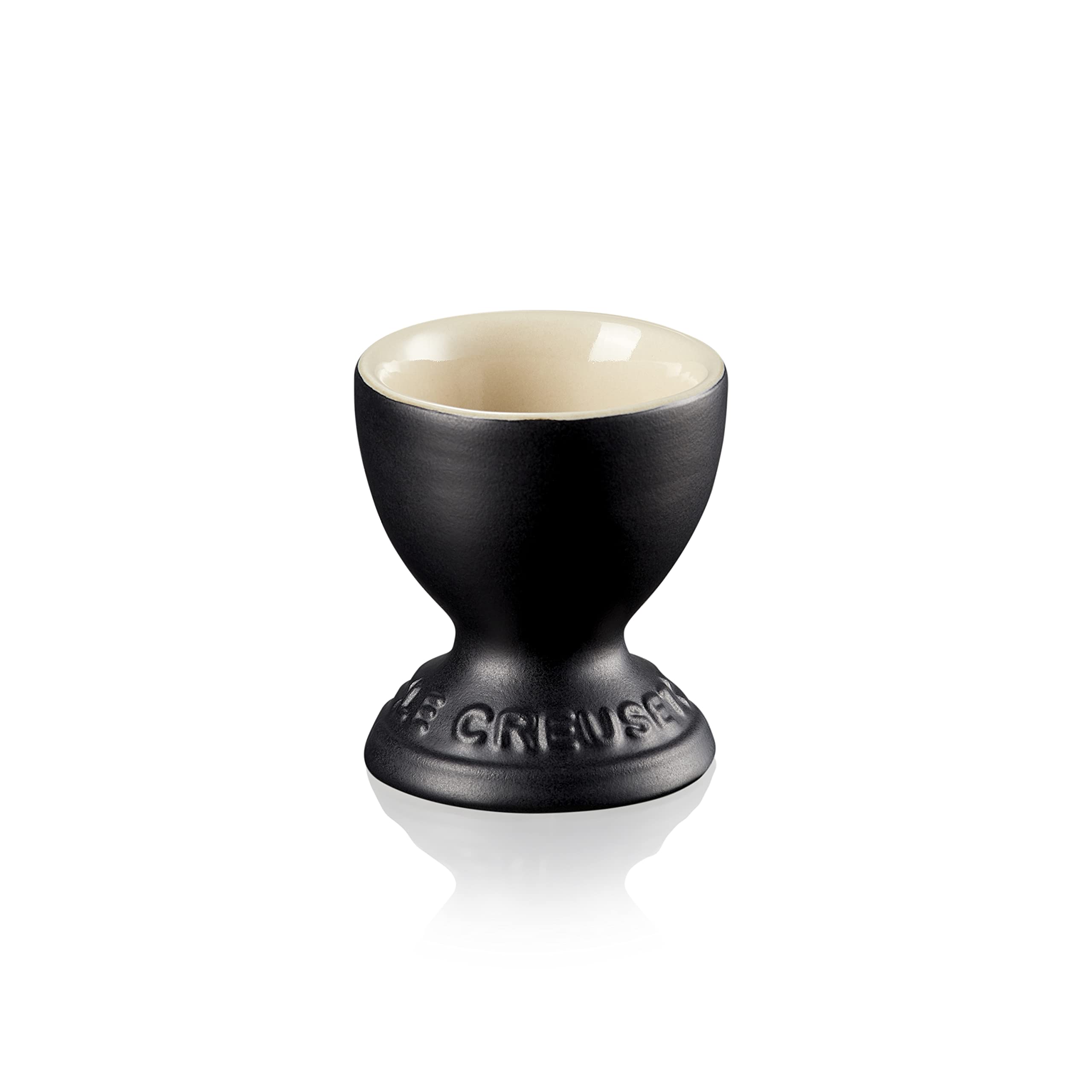 Le Creuset Stoneware Footed Egg Cup, 9 g, 5.3 x 5.3 x 5.9 cm, Matte Black,71702000000099