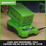 Greenworks 40V Charger G40UC Universal Battery Charger 2A 4Ah Compatible view 3