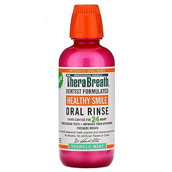 THERABREATH HEALTHY SMILE RINSE, SPARKLE MINT, 16 OZ