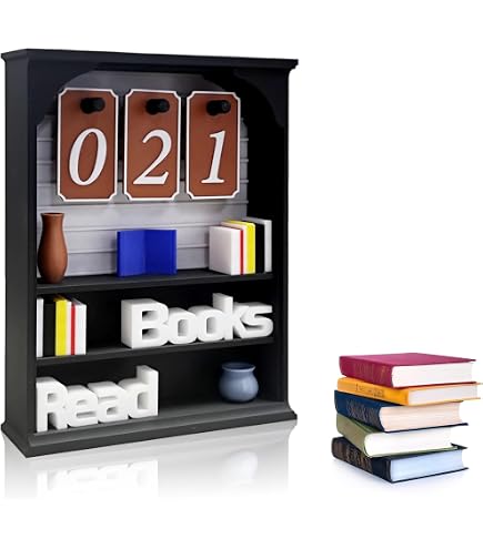 Compteur De Livres En Bois « Read This Year » - Tracker De Lecture Personnalisable à Suspendre - Décoration Pour Bibliophiles