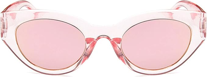 Amazon Co Jp かわいいセクシーなレトロな猫目サングラス女性スモールブラックホワイトトライアングルヴィンテージ安いサングラス赤uv400 クリアピンク 服 ファッション小物
