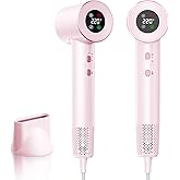 RUCHA Negative Ion Hair Dryer, 120V High-Speed Blow Dryer with 110,000 RPM Motor for Fast Drying, 4 Temps & 2 Speeds, Lightweight Frizz-Free Hairdryer with Magnetic Nozzle – Perfect for Home & Travel