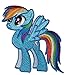 Iron on My Little Pony Rainbow Dash Friendship Is Magic - By Patch Squad