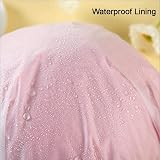 Yiapinn 2 Pcs Bath Caps Elastic Band Double Layers Flamingo Print view 5