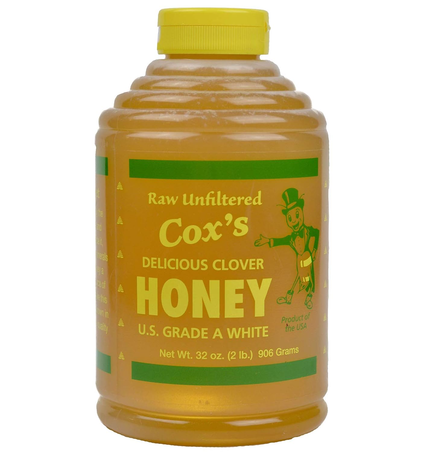 Cox's Raw Honey - Unfiltered Liquid Honey | 100% Pure Clover Delicious Honey, 32 oz