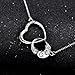 Cuoka Mother's Day Gifts Friendship Necklace Best Friend Necklace 925 Sterling Silver Heart Necklace with Puppy Paw Necklace Gift for Friend (Silver1)