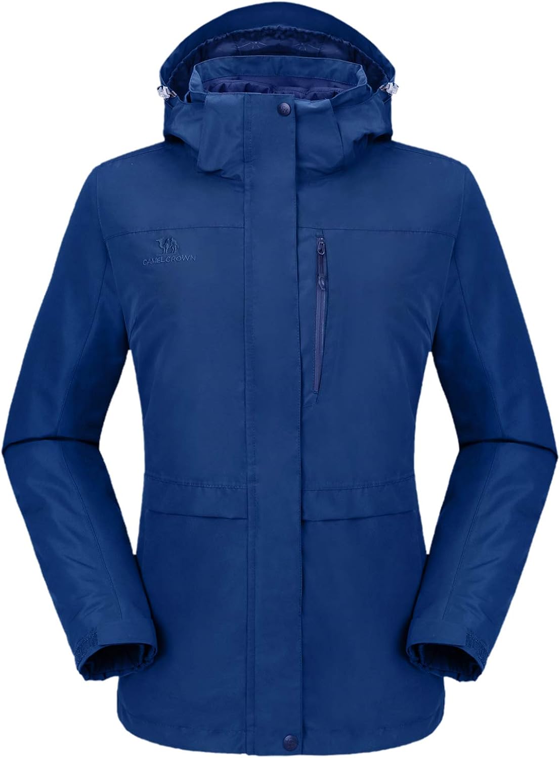 CAMEL CROWN Women's 3-in-1 Waterproof Ski Snow Jacket Hooded Winter Coat with Puffer Liner: Clothing