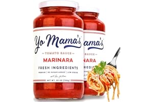Marinara Tomato Sauce for Pasta, Pizza, and Spaghetti by Yo Mama's Foods - Pack of (2) – No Sugar Added, Gluten Free, Preserv